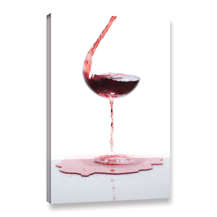 Red Wine Graphic Art on Canvas - Chic Decora