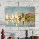 Regatta at Argenteuil, c.1872 by Claude Monet – Gallery-Wrapped Canvas GiclÃ©e Print - Chic Decora