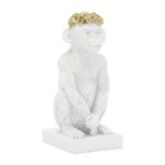 Resin, Monkey Flower Crown Figurine - Chic Decora