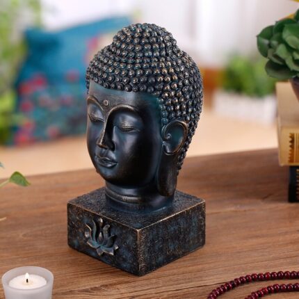 Resin Buddha Head Statue - Chic Decora