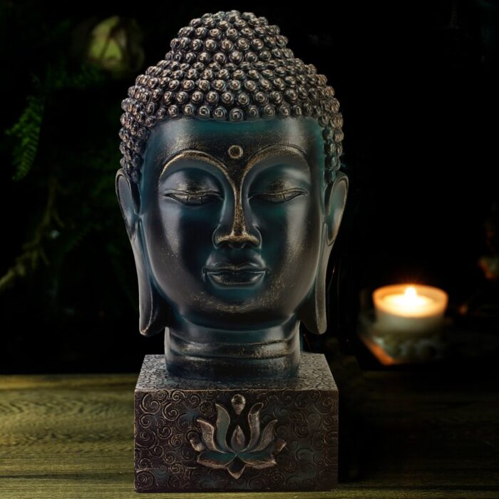 Resin Buddha Head Statue - Chic Decora