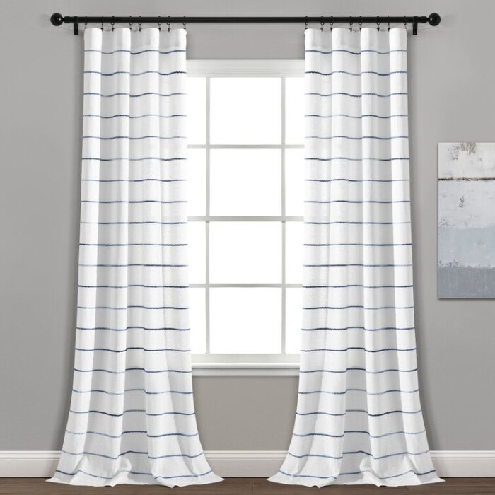 Reyna Semi Sheer Curtain Pair (Set of 2) - Chic Decora