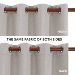 Riey 100 Percent Blackout Faux Linen Curtains (Set of 2) - Chic Decora