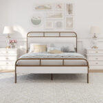 Rochell Upholstered Metal Platform Bed - Chic Decora