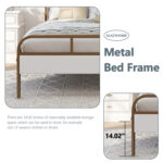 Rochell Upholstered Metal Platform Bed - Chic Decora