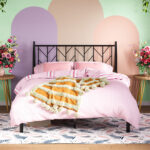 Rollingwood Vintage Low-profile metal bed frame - Chic Decora