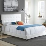 Roma Upholstered Tufted Faux Leather Platform Bed Frame - Chic Decora