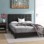 Devis Vegan Leather Metal Standard Bed - Chic Decora