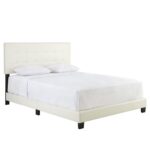 Roma Upholstered Tufted Faux Leather Platform Bed Frame - Chic Decora