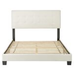 Roma Upholstered Tufted Faux Leather Platform Bed Frame - Chic Decora