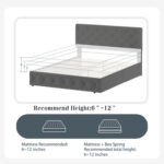 Romu Upholstered Platform Bed with Drawers - Chic Decora