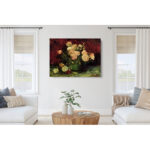 Roses and Peonies by Vincent Van Gogh Painting on Canvas - Chic Decora