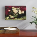 Roses and Peonies by Vincent Van Gogh Painting on Canvas - Chic Decora