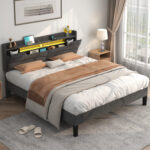 Rosezell Queen Tufted Bed Frame with Storage - Chic Decora