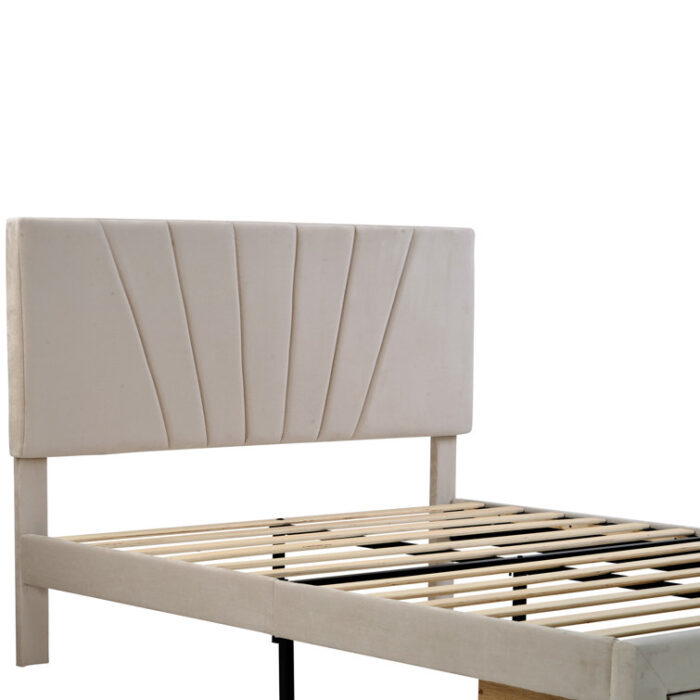 Rosmaria Upholstered Platform Storage Bed - Chic Decora