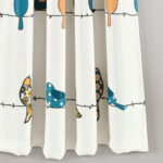 Rowley Birds Room Darkening Thermal Rod Pocket Curtain Panels (Set of 2) - Chic Decora