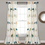 Rowley Birds Room Darkening Thermal Rod Pocket Curtain Panels (Set of 2) - Chic Decora