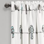 Rowley Birds Room Darkening Thermal Rod Pocket Curtain Panels (Set of 2) - Chic Decora