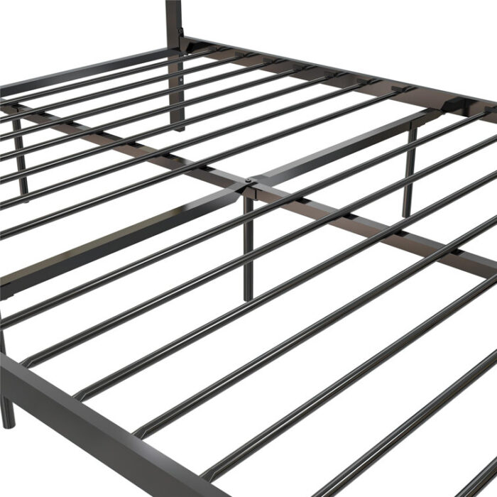 Roxanne Metal and Cane Platform Bed - Chic Decora