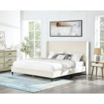 Rozitta Upholstered Wingback Bed - Chic Decora