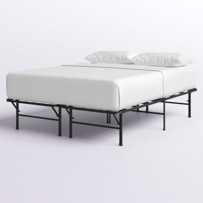 Rubino Steel Folding Bed, Easy Assembly & Storage, Underbed Clearance, No Box Spring Needed - Chic Decora