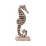 Rustic Wood Seahorse Sculpture - Chic Decora