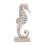 Rustic Wood Seahorse Sculpture - Chic Decora