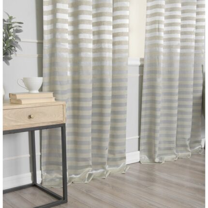 Sabah Polyester Semi Sheer Curtain Pair (Set of 2) - Chic Decora