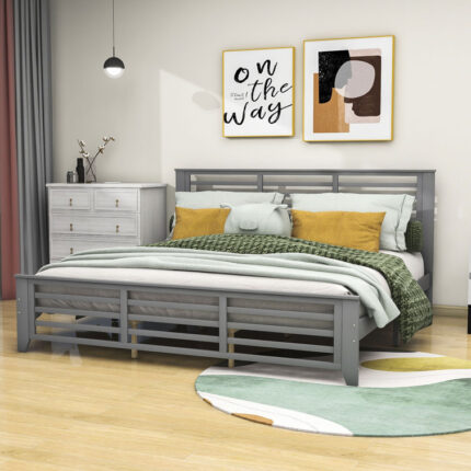 Sabik Solid Wood Platform Bed - Chic Decora