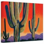 Saguaro Dawn by Rick Kersten Graphic Art on Canvas - Chic Decora