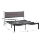 Salonis Upholstered Metal Slat Bed - Chic Decora