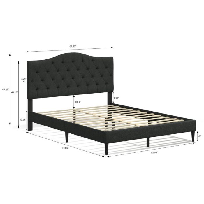 Saltford Upholstered Platform Bed - Chic Decora