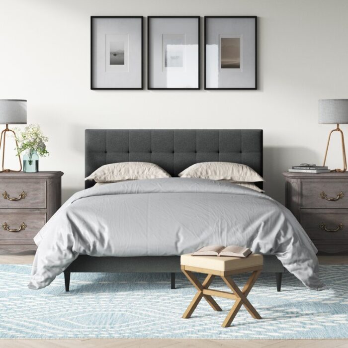 Saltz Upholstered Platform Bed - Chic Decora