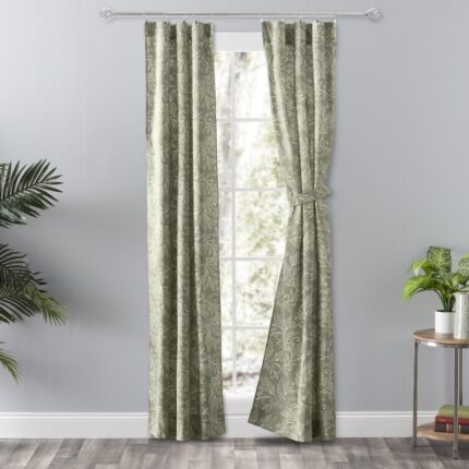 Scotia Polyester Room Darkening Curtain Pair (Set of 2) - Chic Decora