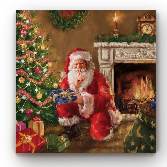 Santa’s Secret – Wrapped Canvas Print - Chic Decora