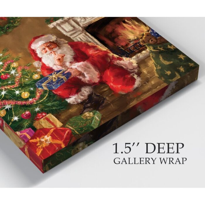 Santa’s Secret – Wrapped Canvas Print - Chic Decora