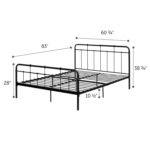 Sarik Metal Open-Frame Bed - Chic Decora