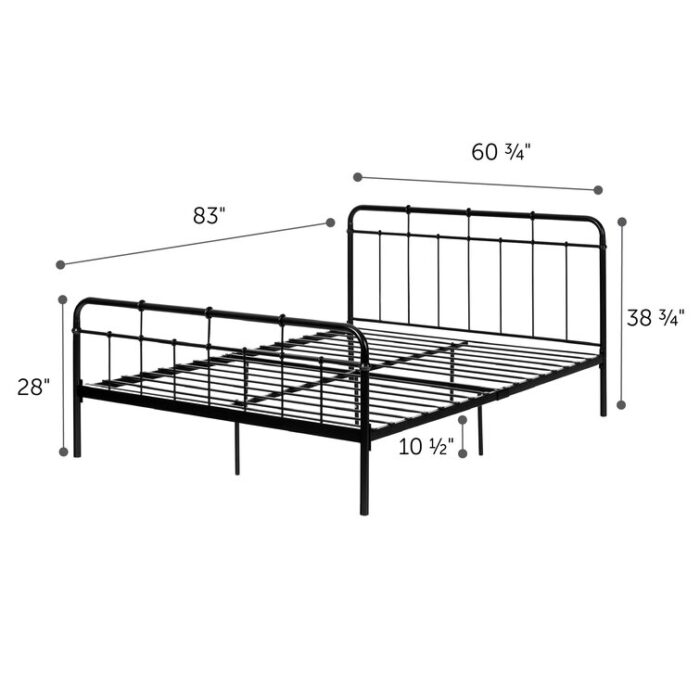 Sarik Metal Open-Frame Bed - Chic Decora