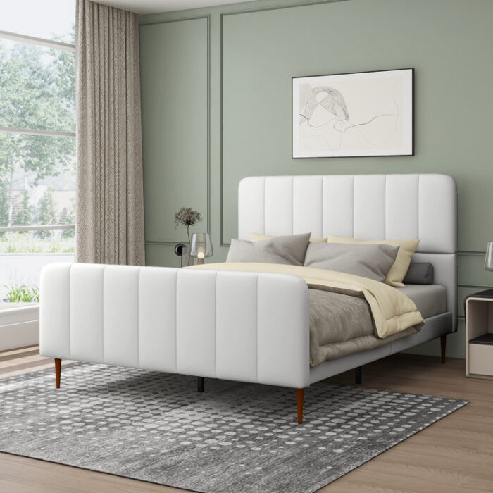 Sarosh UpholsteredPlatform Bed - Chic Decora