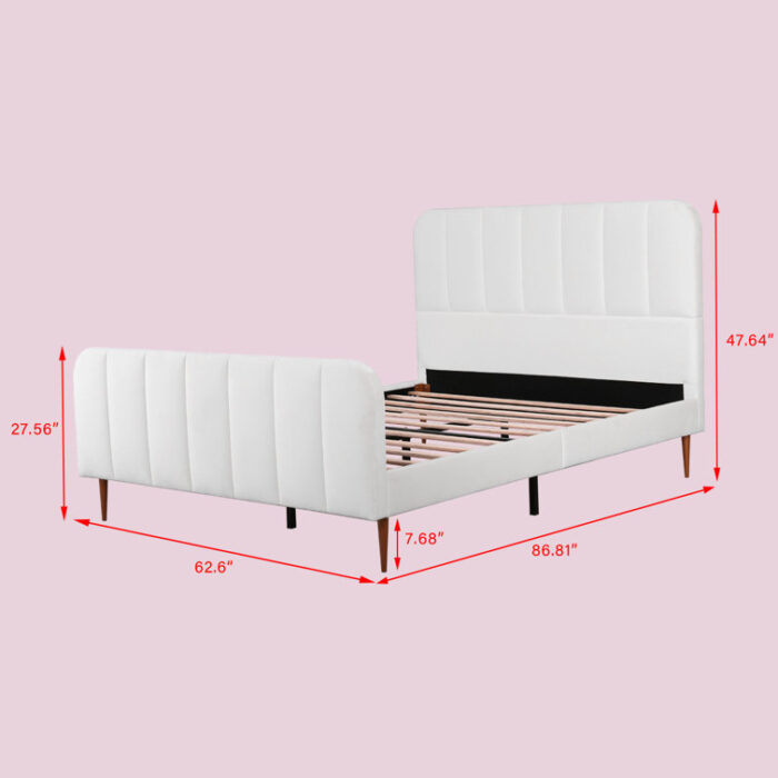 Sarosh UpholsteredPlatform Bed - Chic Decora