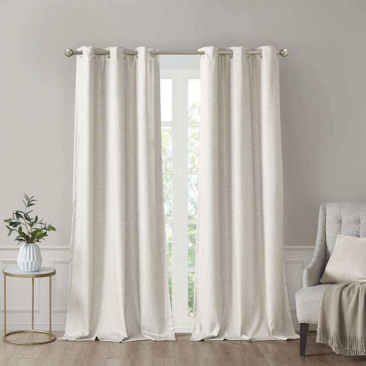 Reasor Synthetic Semi Sheer Curtain Pair (Set of 2) - Chic Decora