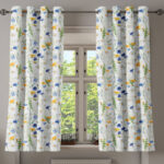 Botanical Floral Semi-Sheer Rod Pocket Curtain Panels (Set of 2) - Chic Decora