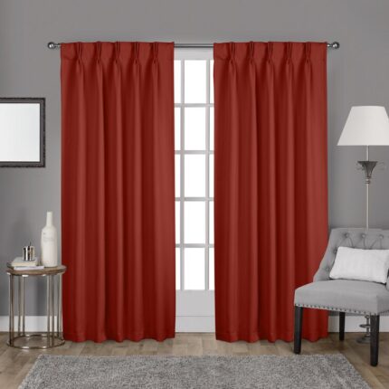 Sateen Room Darkening Curtain Pair (Set of 2) - Chic Decora