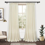 Schimmel Pinch Pleat Semi Sheer Solid Farmhouse And Modern Rustic Curtains For Living Room Bedroom (Set of 2) - Chic Decora