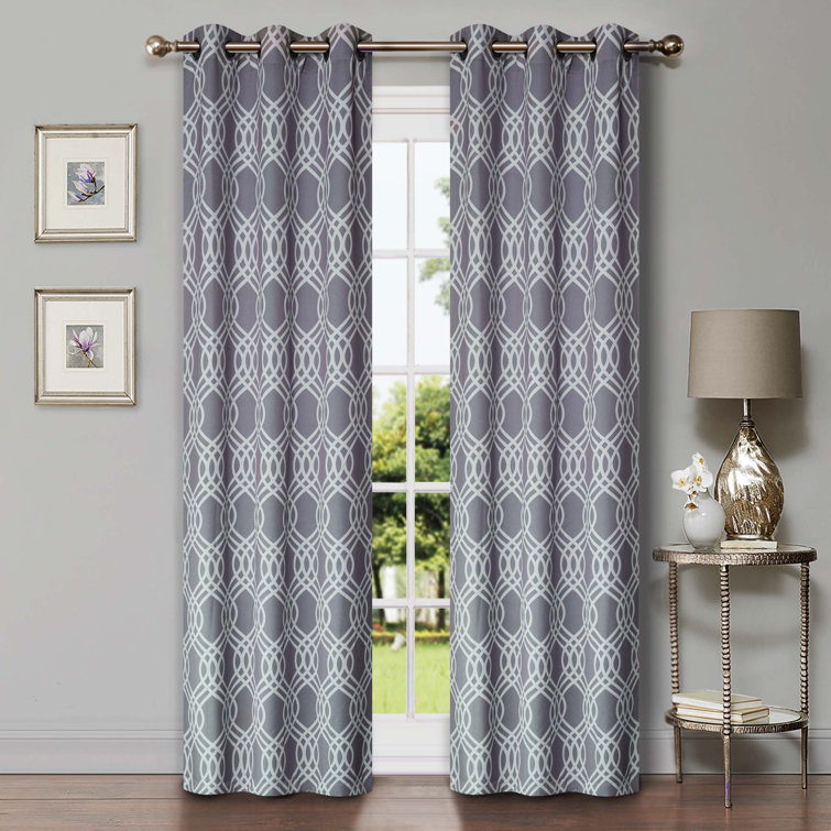 Scotia Polyester Room Darkening Curtain Pair (Set of 2) - Chic Decora