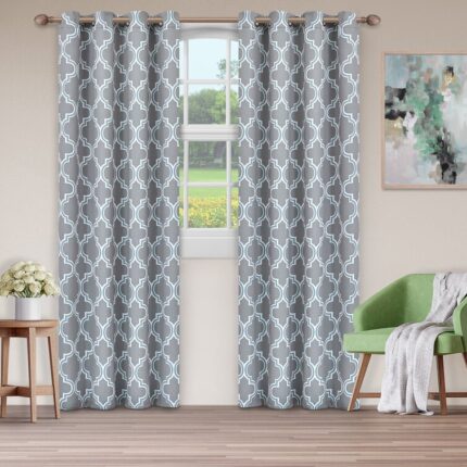 Florine Polyester Sheer Curtain Pair (Set of 2) - Chic Decora