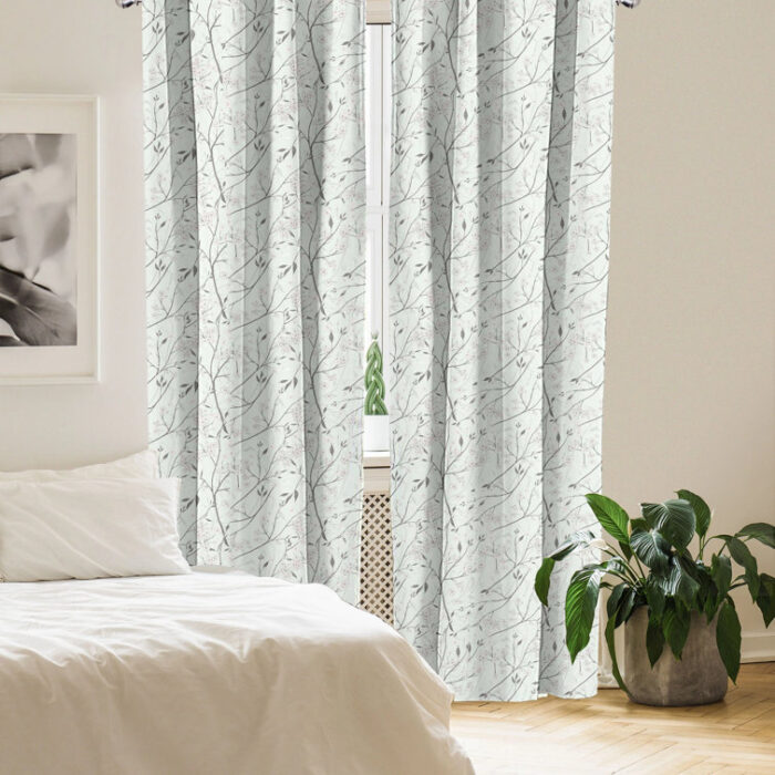 Semi-Sheer Rod Pocket Curtain Panels (Set of 2) - Chic Decora