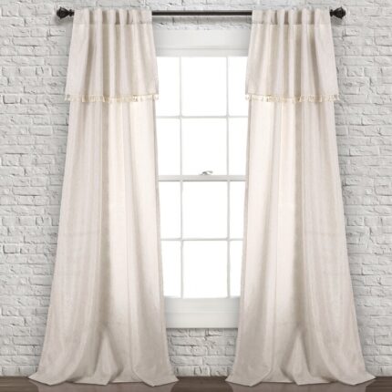 Mira Solid Semi-Sheer Grommet Curtain Panel Set (Set of 2) - Chic Decora