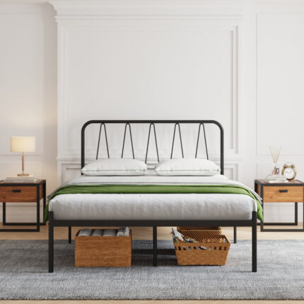 Bernitta Metal Slat Bed - Chic Decora