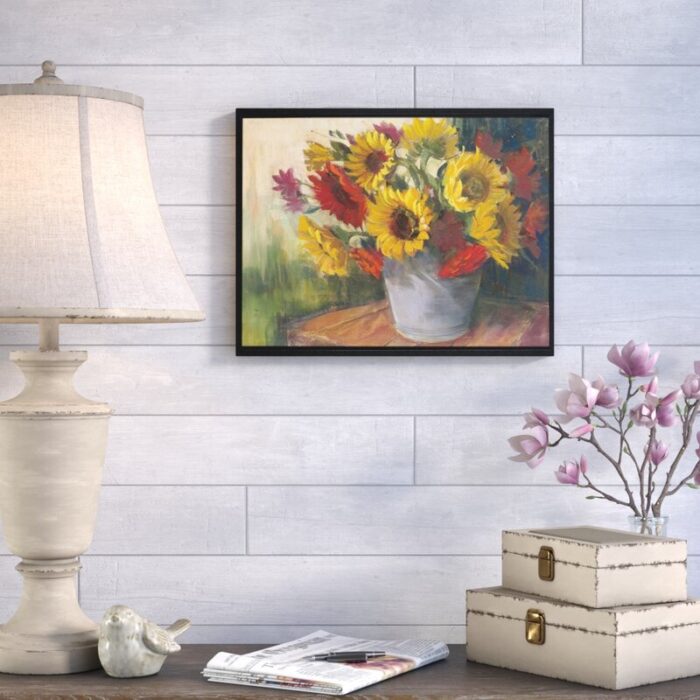 September Sunflowers by Carol Rowan Print on Canvas - Chic Decora